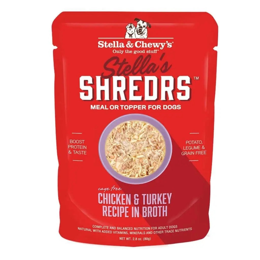 Shreds Recipes in Broth Dog Food Pouch Chicken & Turkey