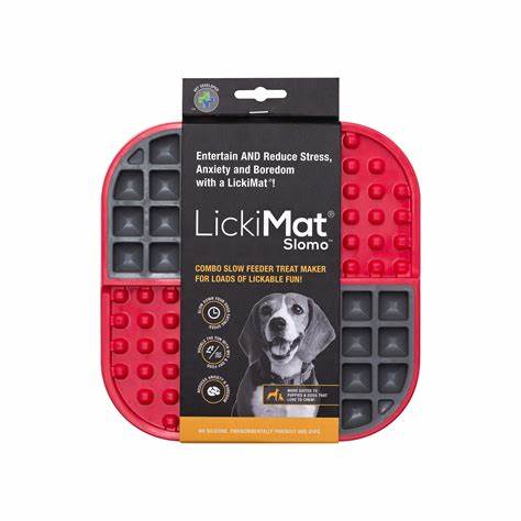 LickiMat Slomo for Dogs, Asst Colors Red