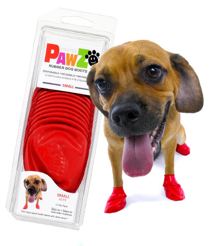 Rubber Boots for Dogs & Cats by Pawz Small - Red