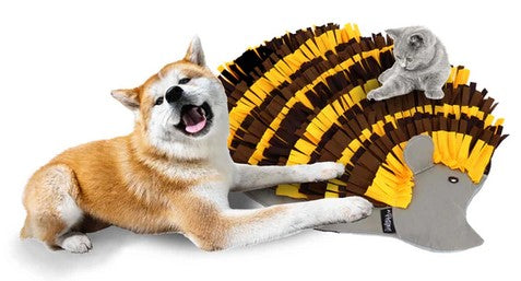Hide a Treat Snuffle Mat for Dogs Hedgehog