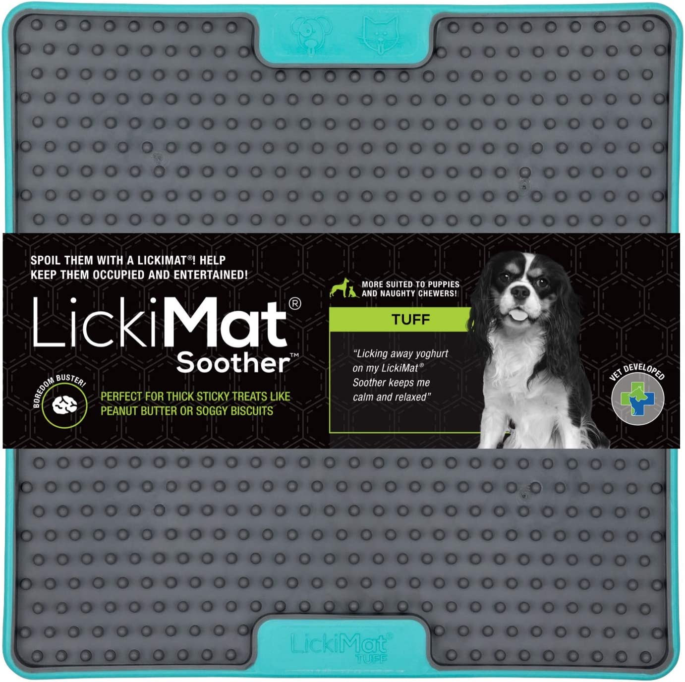 LickiMat Tuff Soother - For Strong Chewers Turquoise