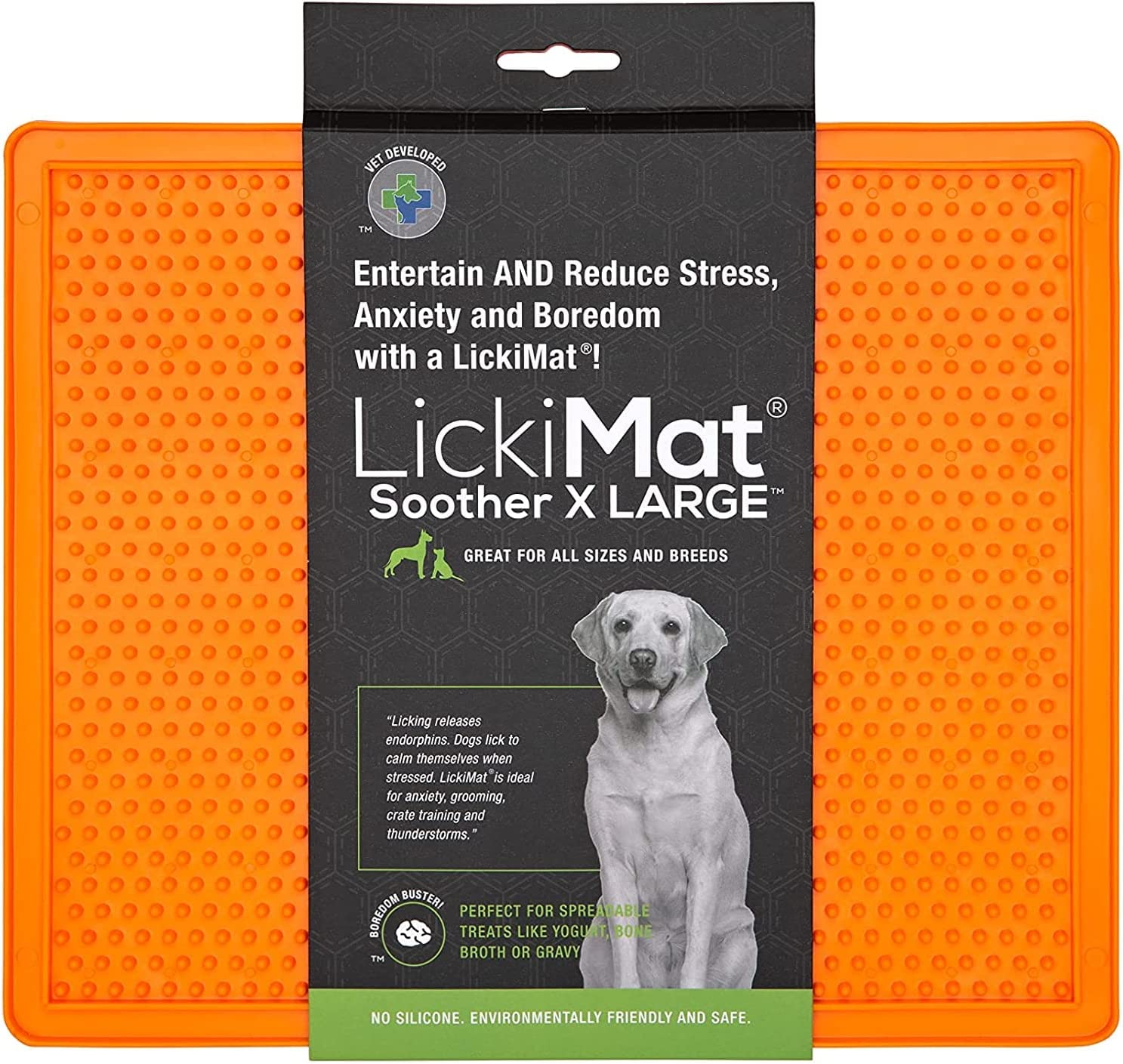 LickiMat Soother, Assorted colors XL - Orange