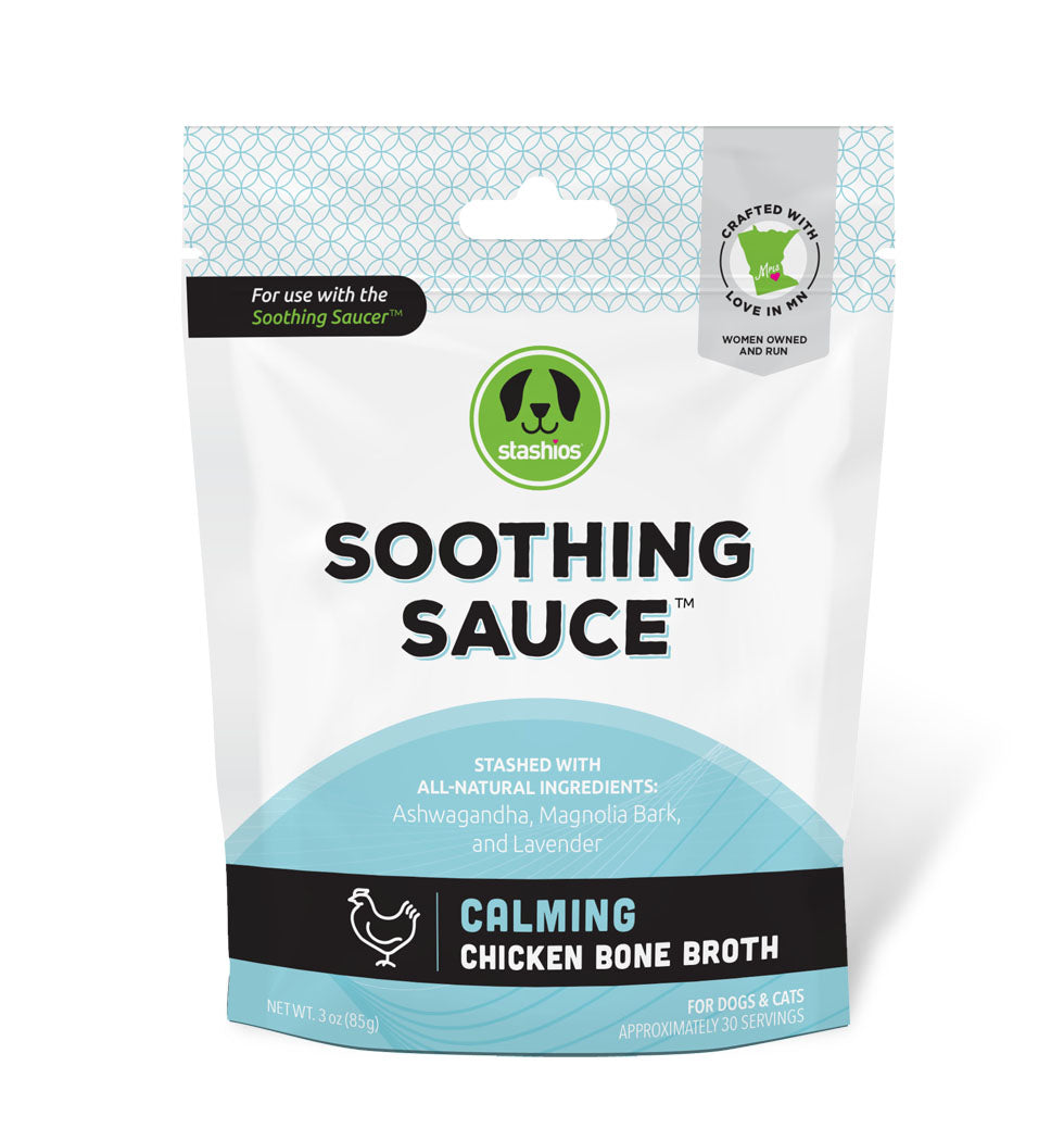 Soothing Sauce Bone Broth for Dogs & Cats Calming - Chicken Bone Broth
