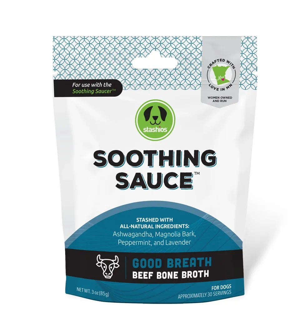 Soothing Sauce Bone Broth for Dogs & Cats Good Breath Beef