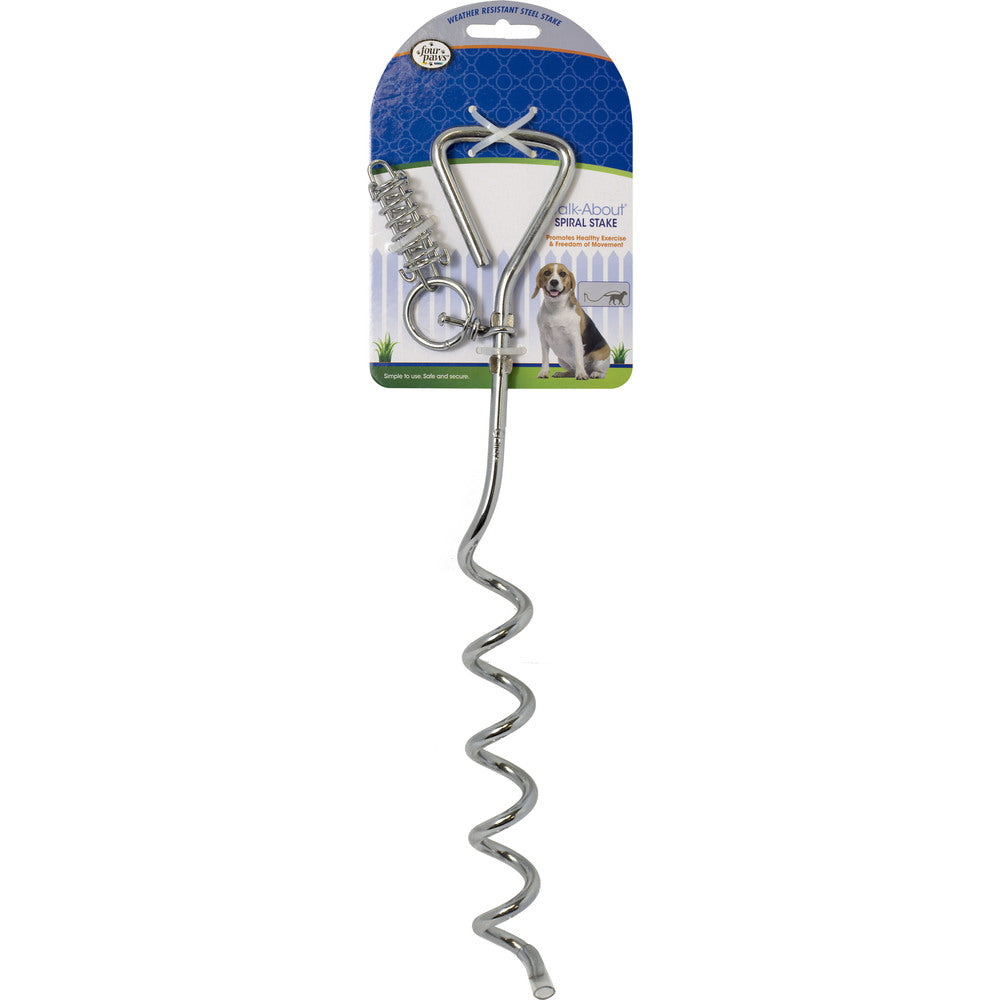 Four Paws Walk About Dog Spiral Tie Out Stake