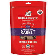 Freeze Dried Absolutely Rabbit Patties Dog Food by Stella & Chewy's 25 oz