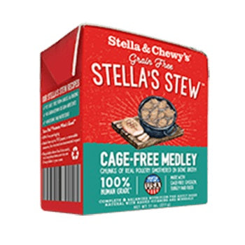 Stella Stew Tetra Pak Wet Dog Foodby Stella & Chewy's, 11oz Cage Free Medley