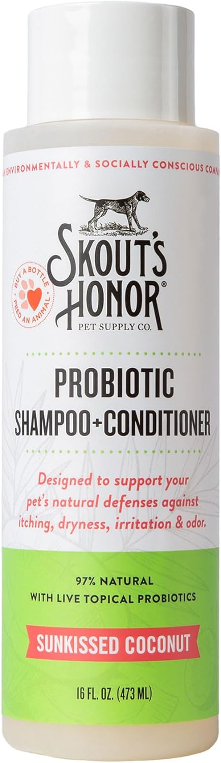 Probiotic Pet Shampoo & Conditioner for Dogs Sunkissed Coconut 16-oz