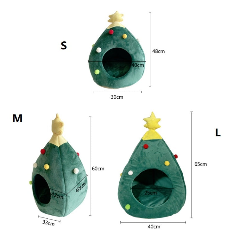 Christmas Tree Pet House Warm Winter Pet Supplies, Size:S