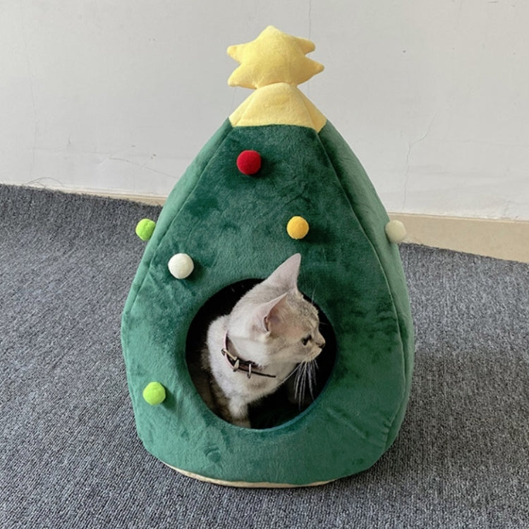 Christmas Tree Pet House Warm Winter Pet Supplies, Size:L