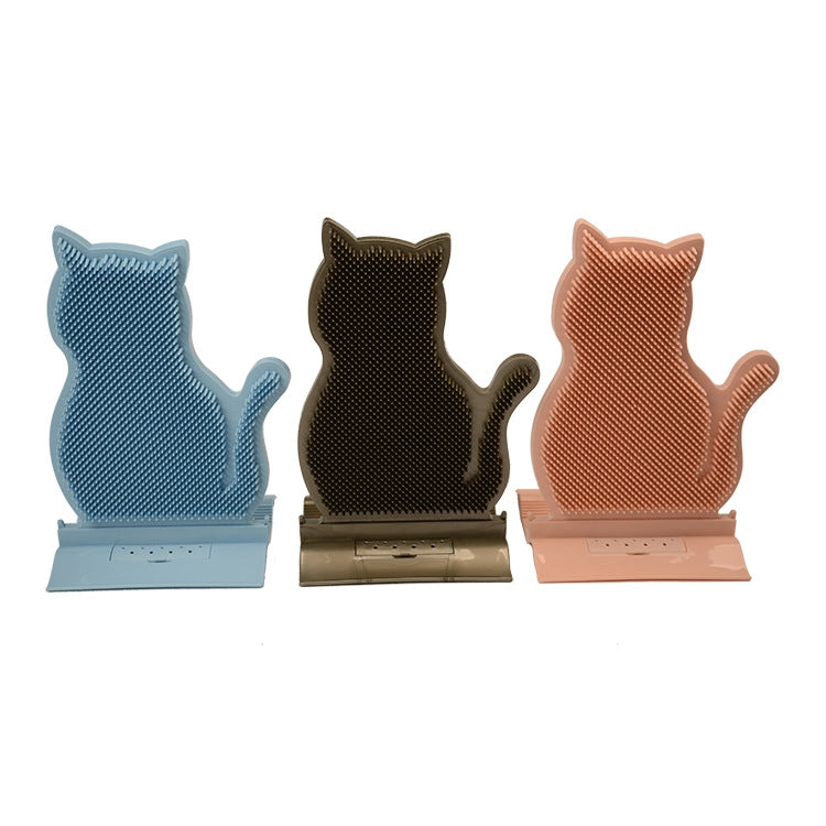 Fixed Door Seam Cat Rubbing Device Anti-itching & Hair Removal Massage Brush Pet Supplies(Brown)