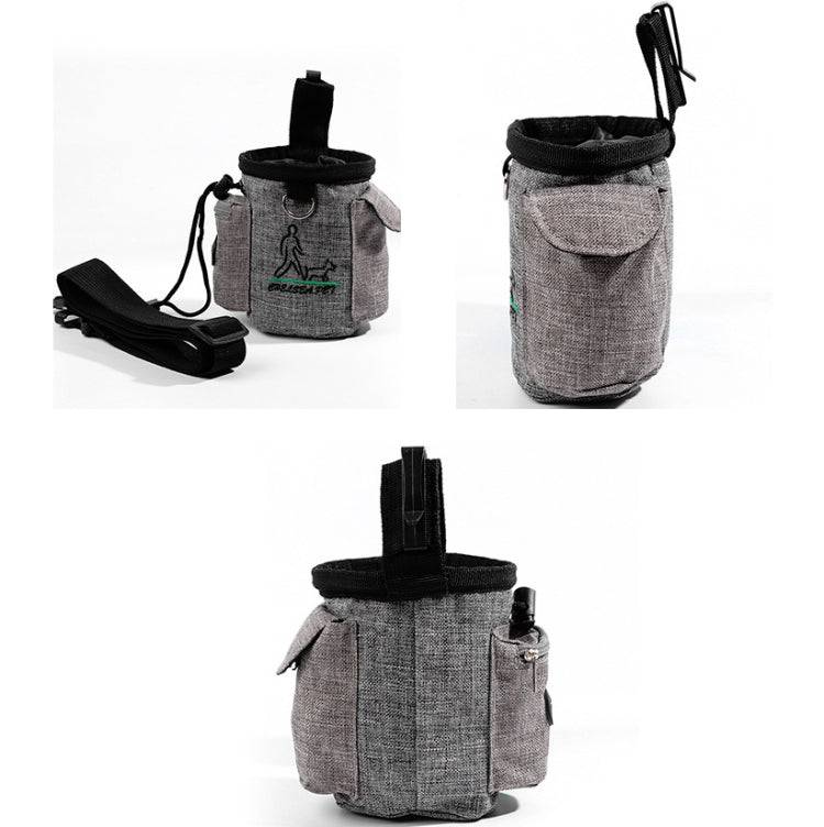 Pet Training Waist Bag Outdoor Multifunctional Snack Bag Pet Supplies(Grey)