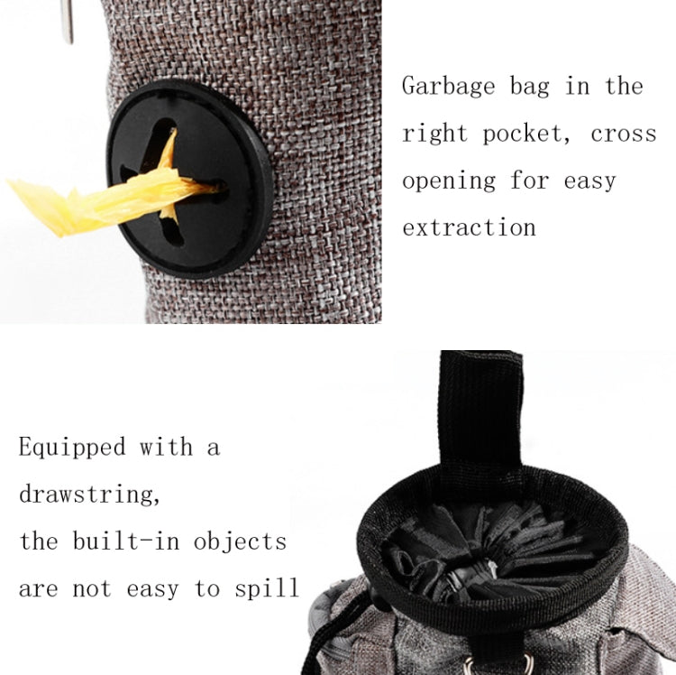 Pet Training Waist Bag Outdoor Multifunctional Snack Bag Pet Supplies(Grey)