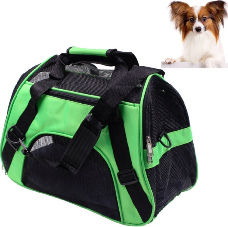 Portable Pet Backpack Dog Go Out Messenger Folding Bag Pet Supplies, Specification: Small(Green)