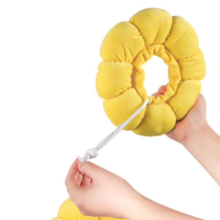 Pet Supplies Cat Headgear Cat Toy Anti-Bite Ring, Specification: S(Golden Yellow)