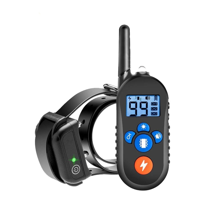 800m Remote Control Electric Shock Bark Stopper Vibration Warning Pet Supplies Electronic Waterproof Collar Dog Training Device, Style:556-1(US Plug)