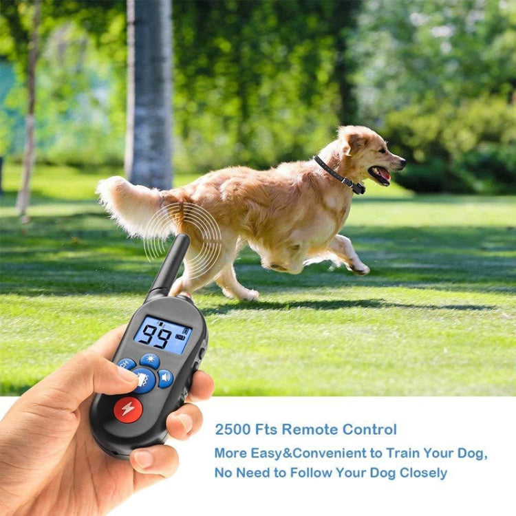 800m Remote Control Electric Shock Bark Stopper Vibration Warning Pet Supplies Electronic Waterproof Collar Dog Training Device, Style:556-1(UK Plug)