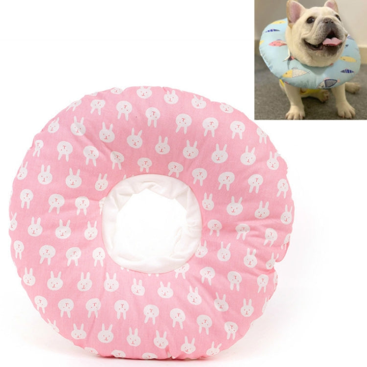 Cat Anti-Lick And Anti-Bite Soft Ring Dog Collar Pet Supplies, Size:XS(Little Pink Rabbit)