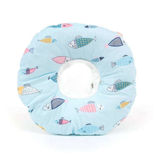 Cat Anti-Lick And Anti-Bite Soft Ring Dog Collar Pet Supplies, Size:S(Light Blue Fish)