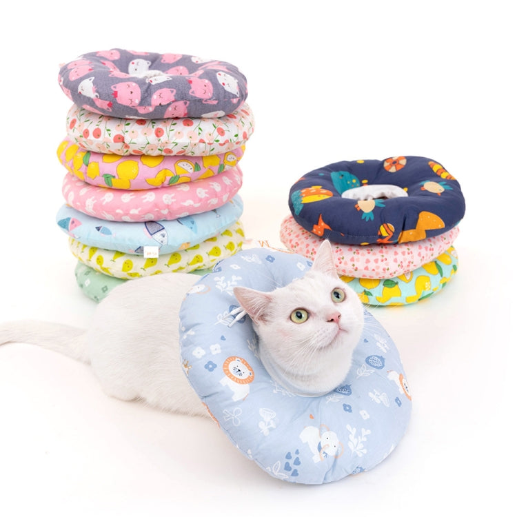 Cat Anti-Lick And Anti-Bite Soft Ring Dog Collar Pet Supplies, Size:S(Green Lion)