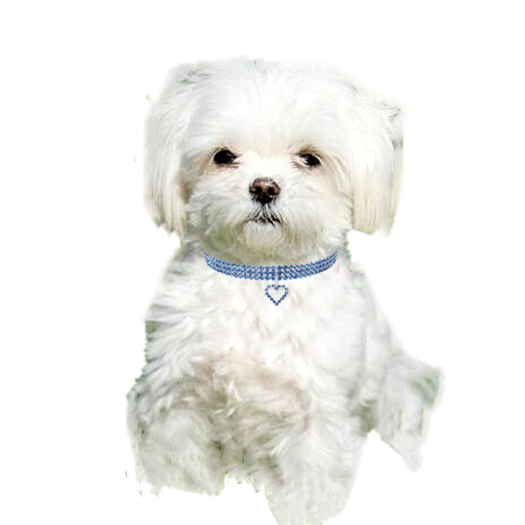 Pet Supplies Elastic Love Cats And Dogs Accessories Pet Collars, Size:S(Blue)
