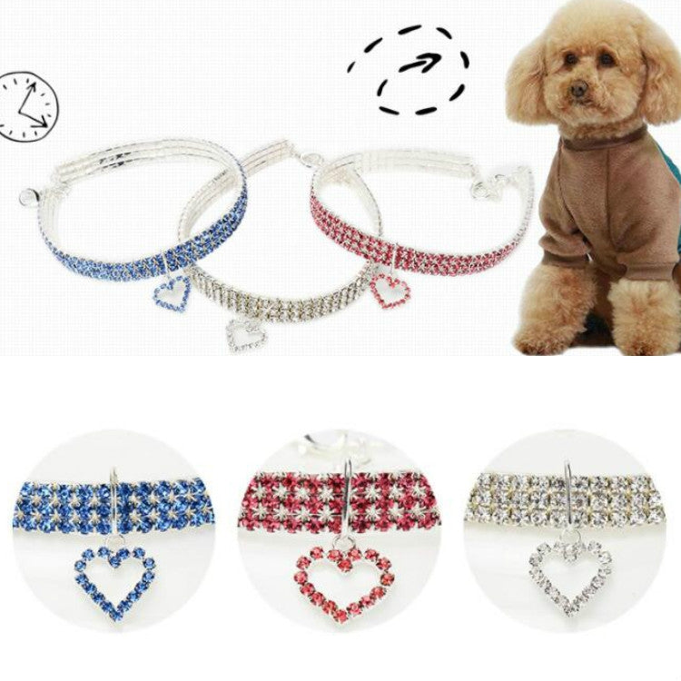 Pet Supplies Elastic Love Cats And Dogs Accessories Pet Collars, Size:L(Red)