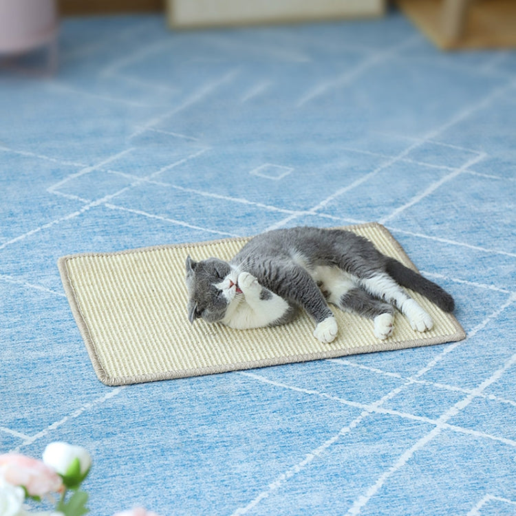 Cat Scratch Pad Pet Supplies Carpet Sleeping Mat Cat Placemat, Random Color Delivery, Specification: Overlock 50x80cm