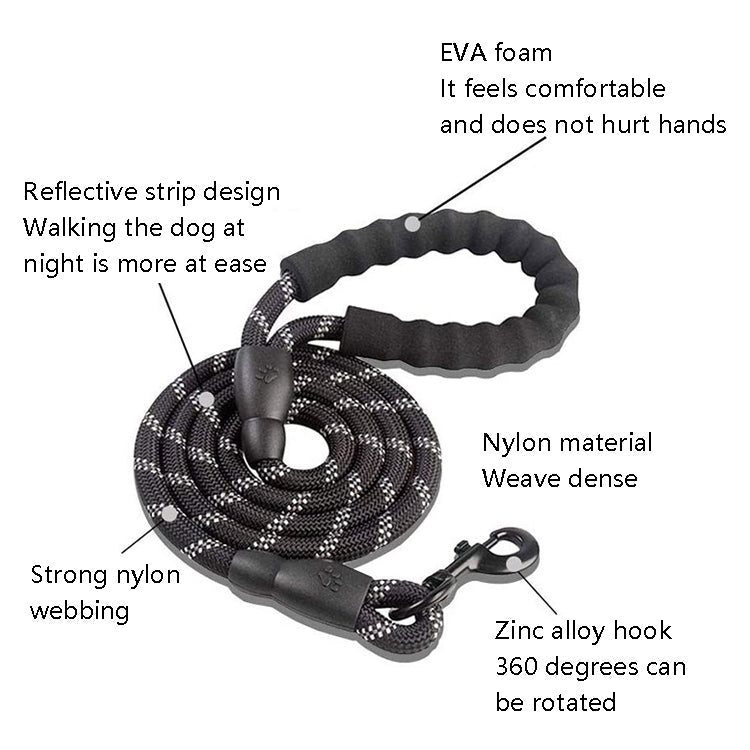 Pet Supplies Reflective Dog Pull Rope, Size: Long 150cm Thick 0.8cm(Red)