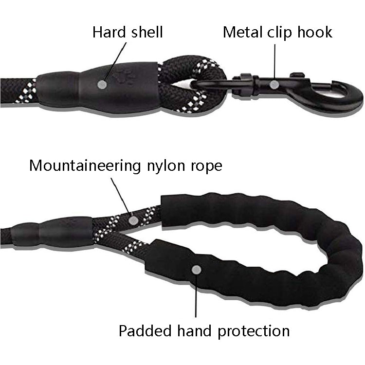 Pet Supplies Reflective Dog Pull Rope, Size: Long 200cm Thick 1.2cm(Red)