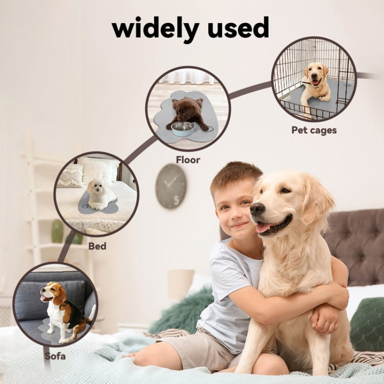 Summer Pet Cooler Pad Dogs Sleeping Pad Anti-Slip Scratch Resistant Cooling Mat, Size: 45x60cm(Light Gray)