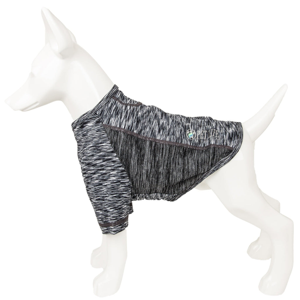 Pet Life ® Active 'Warf Speed' Heathered Ultra-Stretch Yoga Fitness Dog T-Shirt