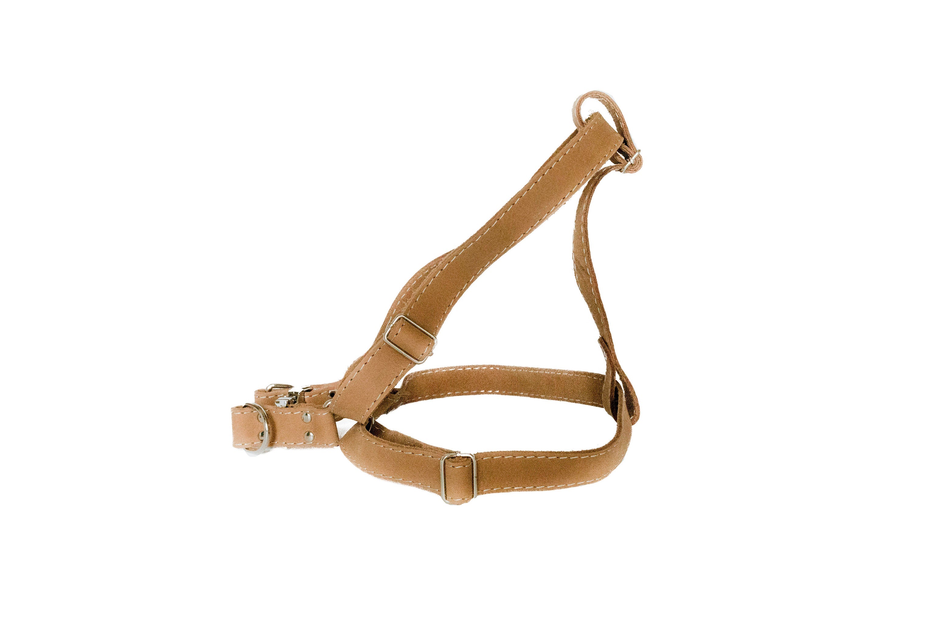 Step In Leather Dog Harness Bark Brown Super Soft Leather