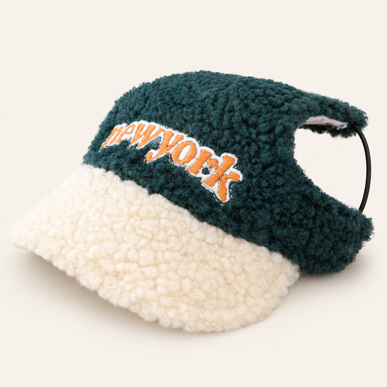 Sherpa Teddy Dog Visor Hat with Adjustable Back Strap – Boutique Winter Pet Sun Cap
