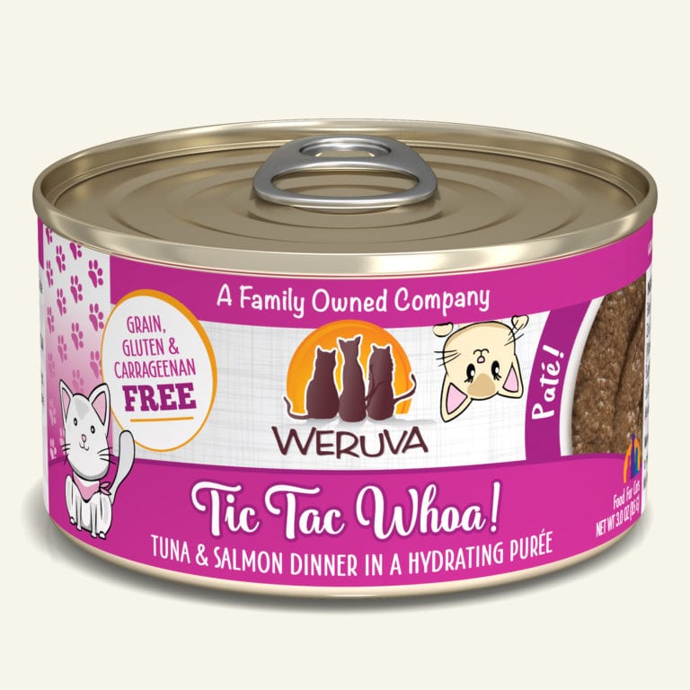 Tic Tac Whoa! Tuna & Salmon Pate Canned Cat Food by Weruva 5.5 oz