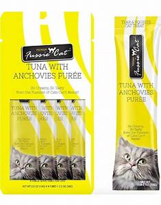 Tuna with Anchovies Puree Treat for Cat by Fussie Cat 4 Pack