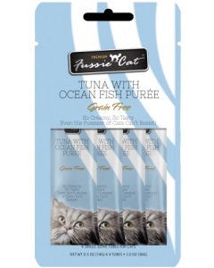 Tuna w/ Ocean Fish Cat Treat Puree 4 Pack