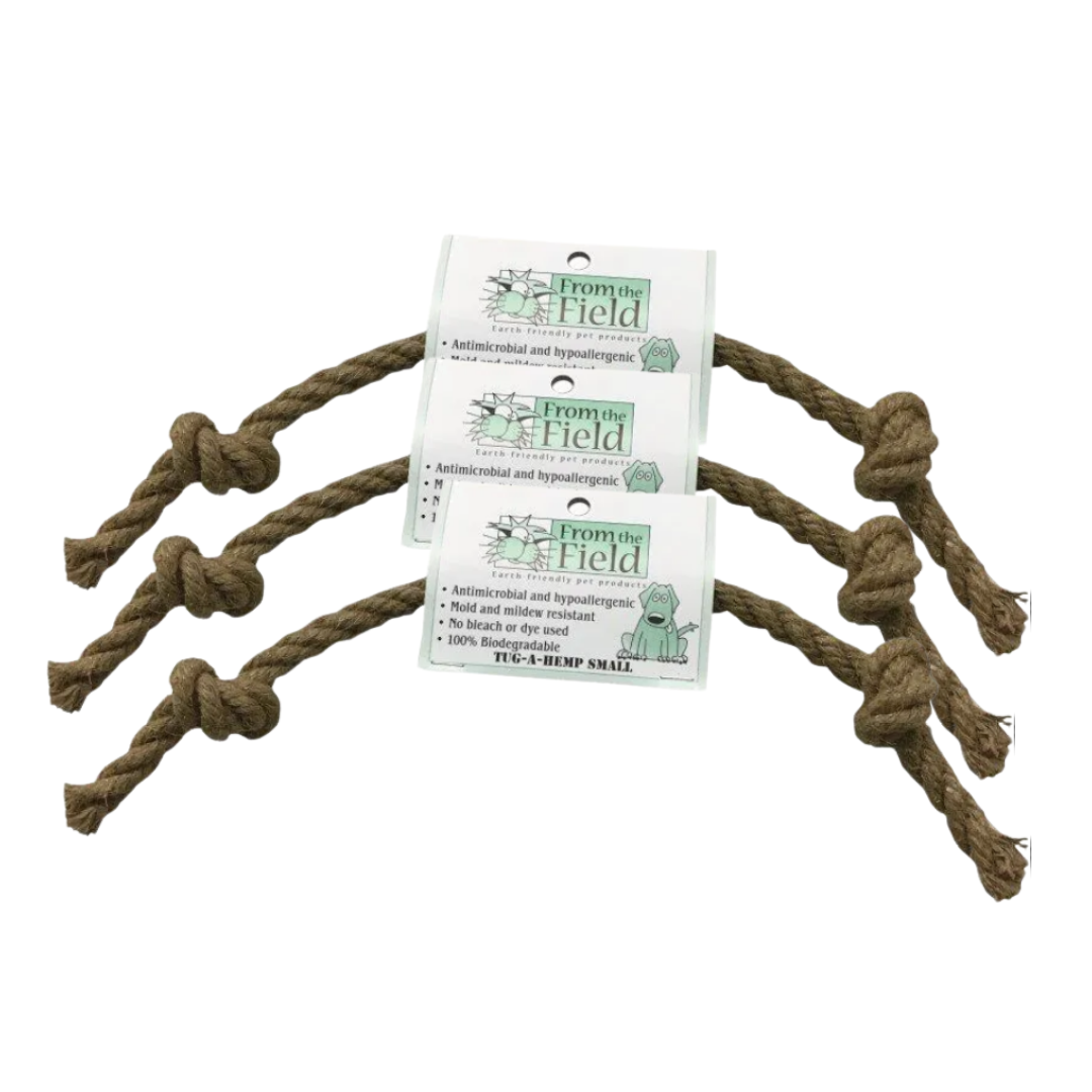 NATURAL HEMP DOG TUG-TOY THREE HEMP TUG TOYS - SAVE 20%