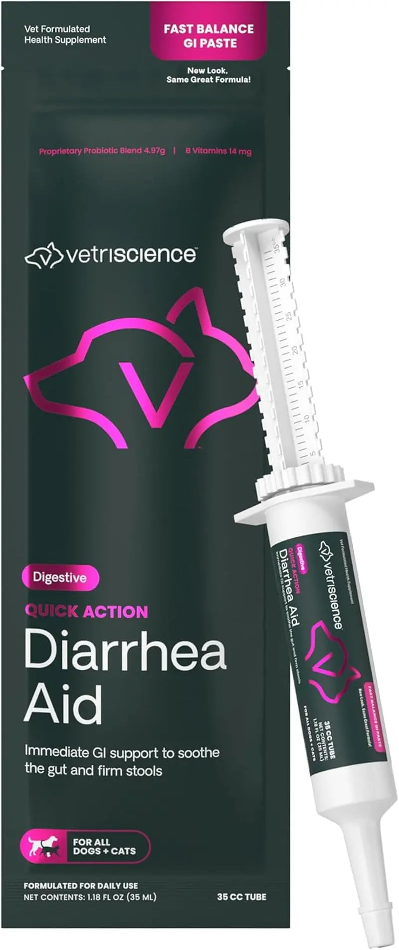 VetriScience Quick Action Diarrhea Aid Paste for Dogs & Cats, 35cc 35 Cc