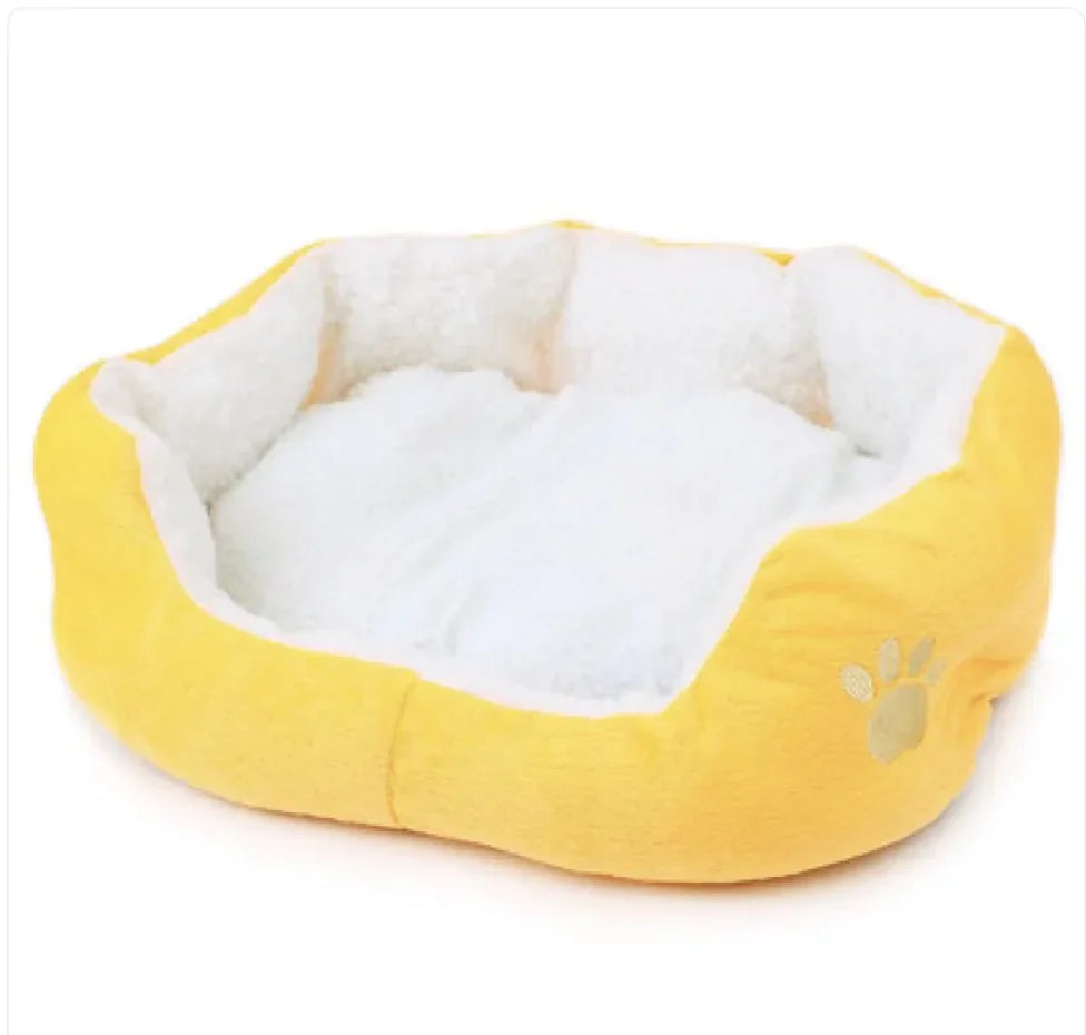 Lamb Cashmere Pet Bed Golden 60X50CM