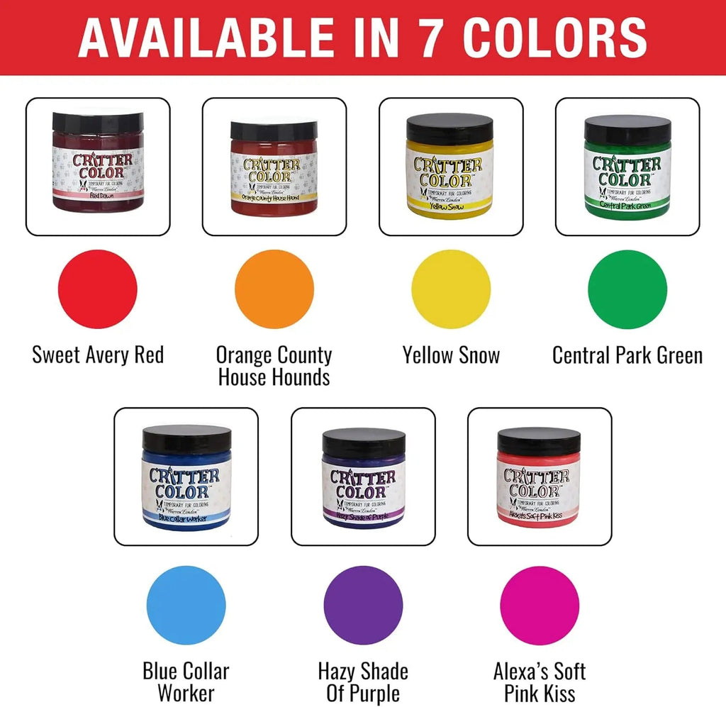 Warren London Critter Color Temporary Pet Fur Dye, Washable Non-Toxic 4oz