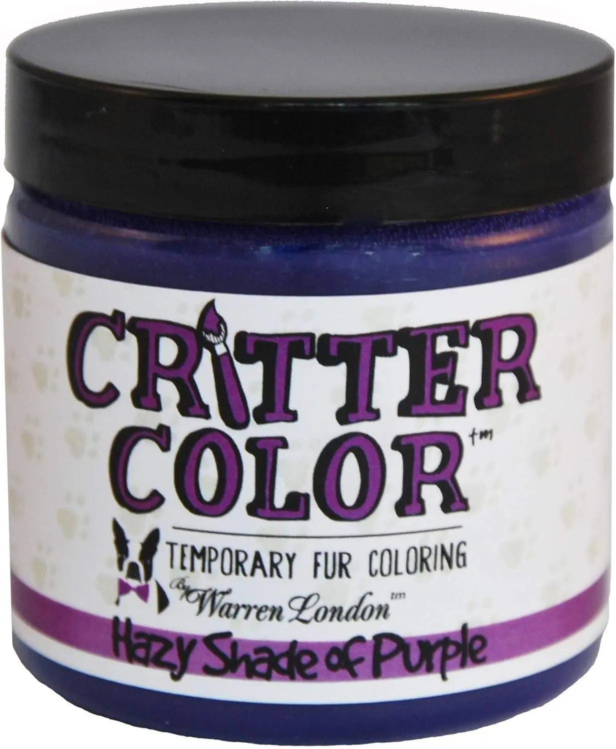Warren London Critter Color Temporary Pet Fur Dye, Washable Non-Toxic 4oz Hazy Shade Of Purple