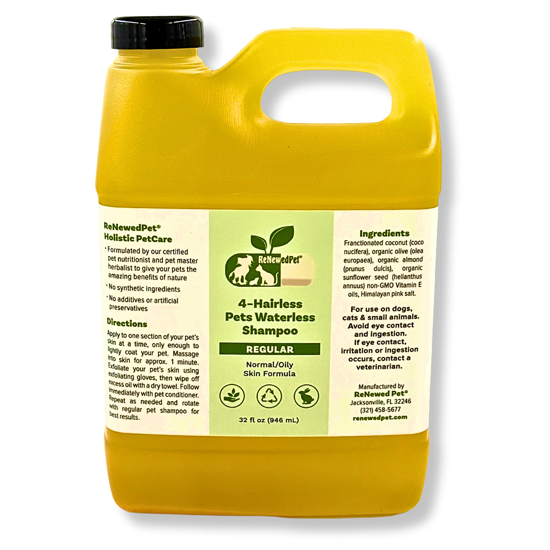 4-HAIRLESS PETS REGULAR WATERLESS SHAMPOO 32 OZ. ($3.77 oz.)