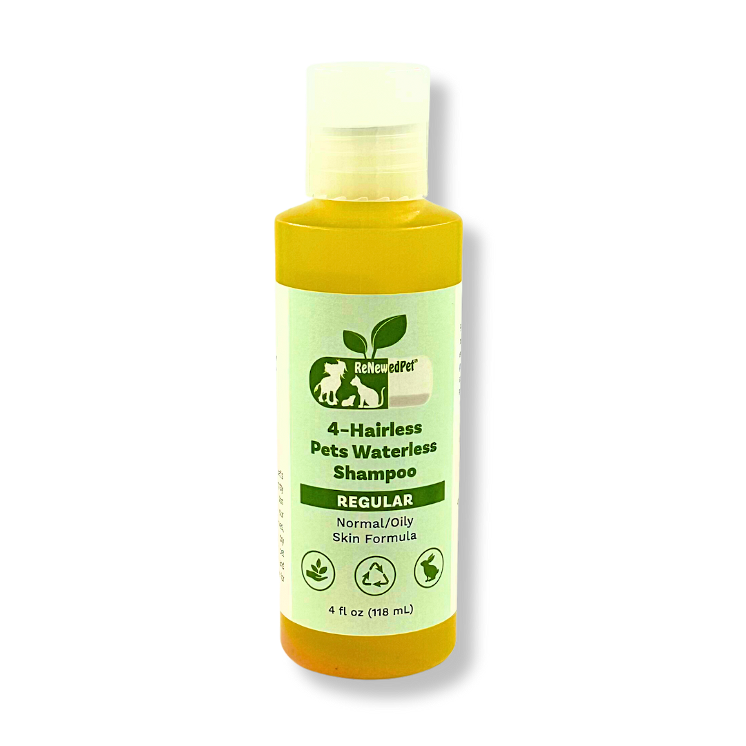 4-HAIRLESS PETS REGULAR WATERLESS SHAMPOO 4 OZ. ($4.73 oz.)