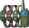 Waterproof Dog Training Collars for up to 3 Dogs 2600FT Remote IPX7 Rechargeable For 3 Dogs (D8 Green)