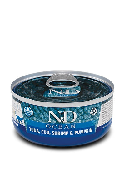 Tuna, Cod & Shrimp Ocean Wet Cat Food by Farmina, 2.5oz Tuna Cod & Shrimp 2.8 oz