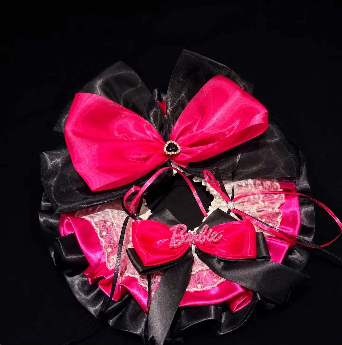 Babi Satin Lace Pet Bib Collar