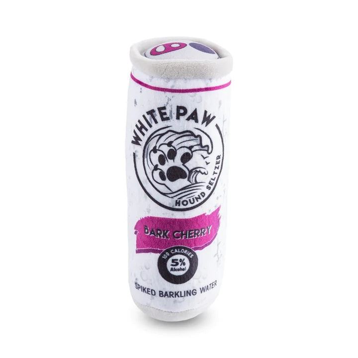 White Paw Spiked Barkling Water Plush Dog Toy Bark Cherry