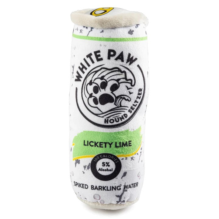 White Paw Spiked Barkling Water Plush Dog Toy Lickety Lime