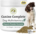 Wholistic Pet Organics Canine Complete 1lb Dog Multivitamin Powder 45 Scoops Original Whitefish 1 Lb
