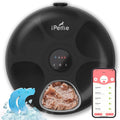 WiFi 6 Smart Cat & Small Dog Feeder with App Control, Wet & Dry Food, Ice Packs Black